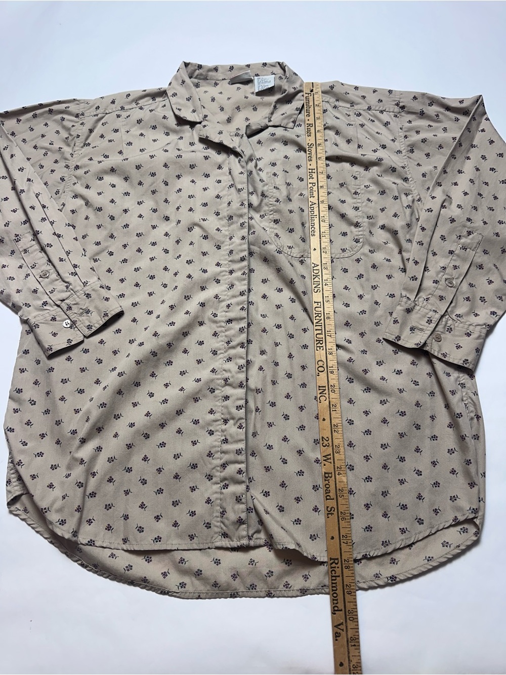 Vintage 90s Basic Editions XL Ditsy Floral Button Down Shirt Cottagecore - Picture 7 of 12